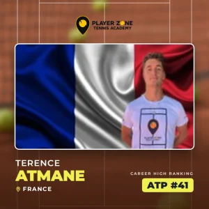Terence Atmane – Francuska – bivši igrač Player Zone Tennis Academy – karijerni maksimum ATP #41