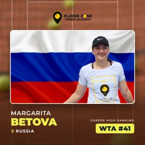Margarita Betova – Rusija – bivši igrač Player Zone Tennis Academy – karijerni maksimum WTA #41