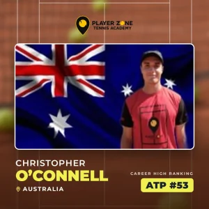 Christopher O'Connell – Australija – bivši igrač Player Zone Tennis Academy – karijerni maksimum ATP #53