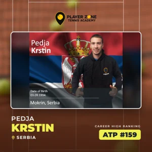 Pedja Krstin – Srbija – bivši igrač Player Zone Tennis Academy – karijerni maksimum ATP #159