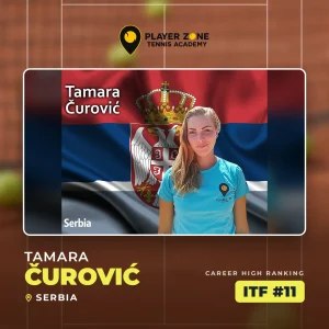 Tamara Čurović – Srbija – bivši igrač Player Zone Tennis Academy – karijerni maksimum ITF #11
