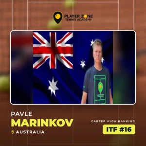 Pavle Marinkov – Australija – bivši igrač Player Zone Tennis Academy – karijerni maksimum ITF #16