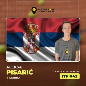 Aleksa Pisarić – Srbija – bivši igrač Player Zone Tennis Academy – karijerni maksimum ITF #42