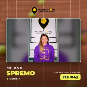 Milana Spremo – Srbija – bivši igrač Player Zone Tennis Academy – karijerni maksimum ITF #42