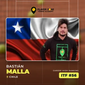 Bastián Malla – Čile – bivši igrač Player Zone Tennis Academy – karijerni maksimum ITF #56