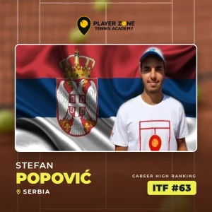 Stefan Popović – Srbija – bivši igrač Player Zone Tennis Academy – karijerni maksimum ITF #63